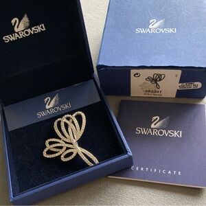 Swarovski Gold Brooch